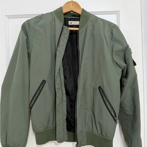 H&M Olive Bomber Jacket for Men
